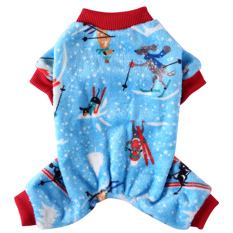 Cross-border selling ten thousand Christmas pet clothes personalized clothing dog four-legged clothing autumn long sleeve home clothing wholesale