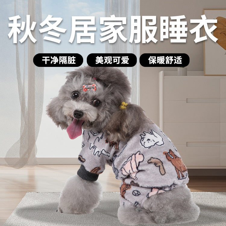Cross-border selling ten thousand Christmas pet clothes personalized clothing dog four-legged clothing autumn long sleeve home clothing wholesale