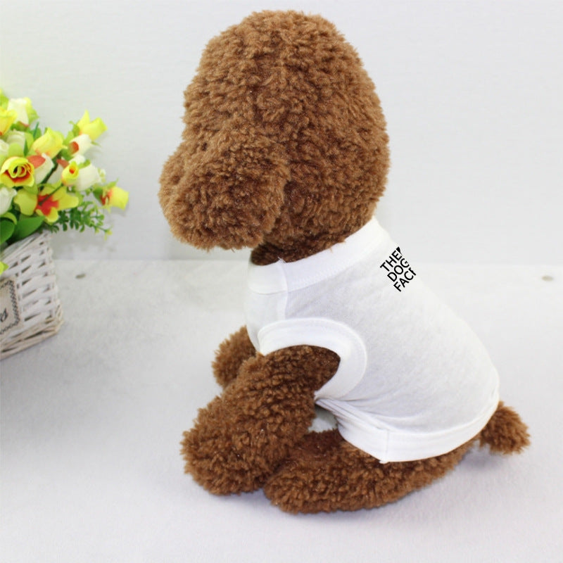 Cross-Border Summer Thin Dog Vest T-Shirt Small and Medium-Sized French Bulldog Teddy Golden Retriever Cat Puppy Pet Clothes