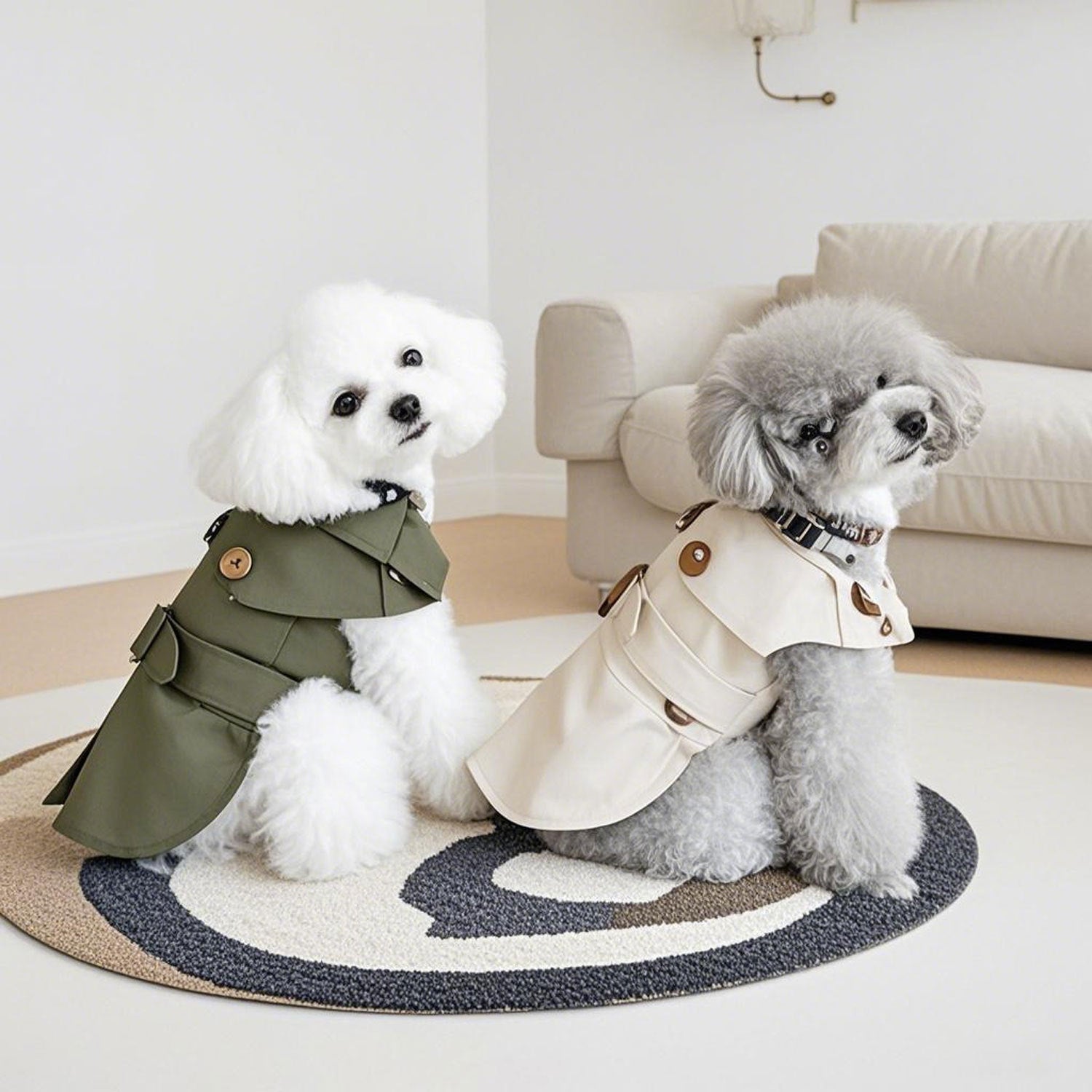 Pet clothes dog clothes autumn new 20 European and American three-color windbreaker small dog pet clothing winter wholesale