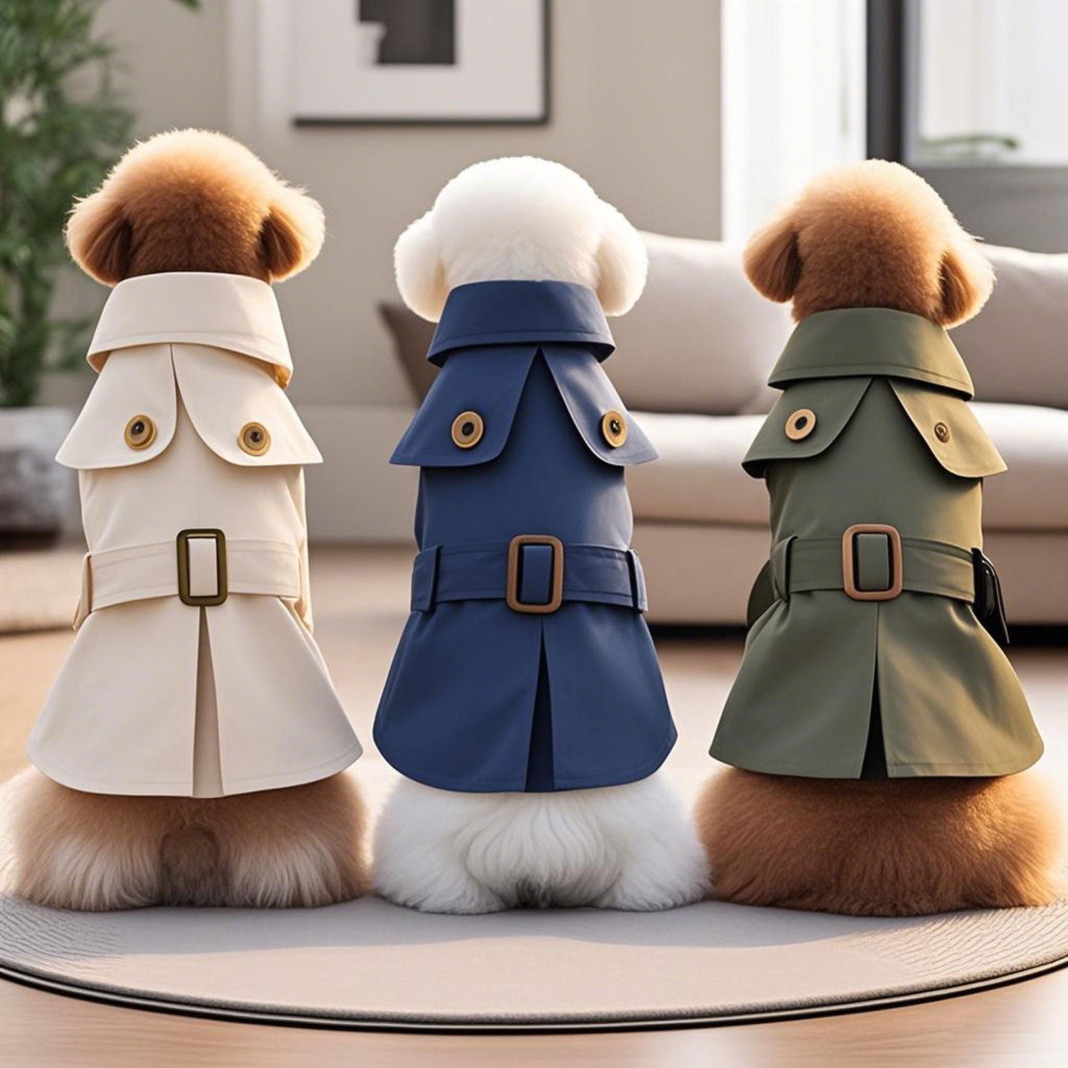 Pet clothes dog clothes autumn new 20 European and American three-color windbreaker small dog pet clothing winter wholesale