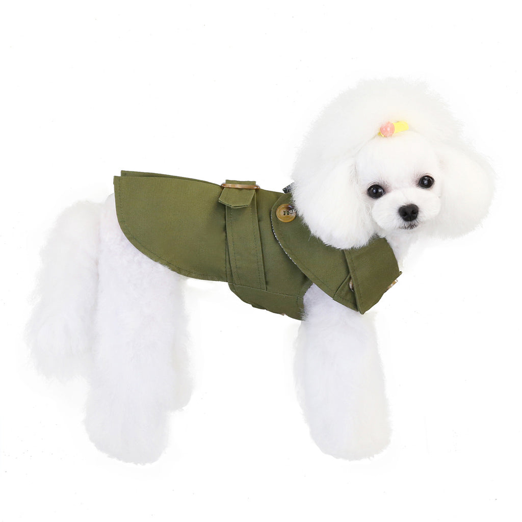 Pet clothes dog clothes autumn new 20 European and American three-color windbreaker small dog pet clothing winter wholesale