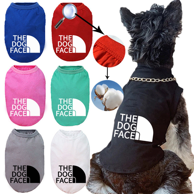 Cross-Border Summer Thin Dog Vest T-Shirt Small and Medium-Sized French Bulldog Teddy Golden Retriever Cat Puppy Pet Clothes