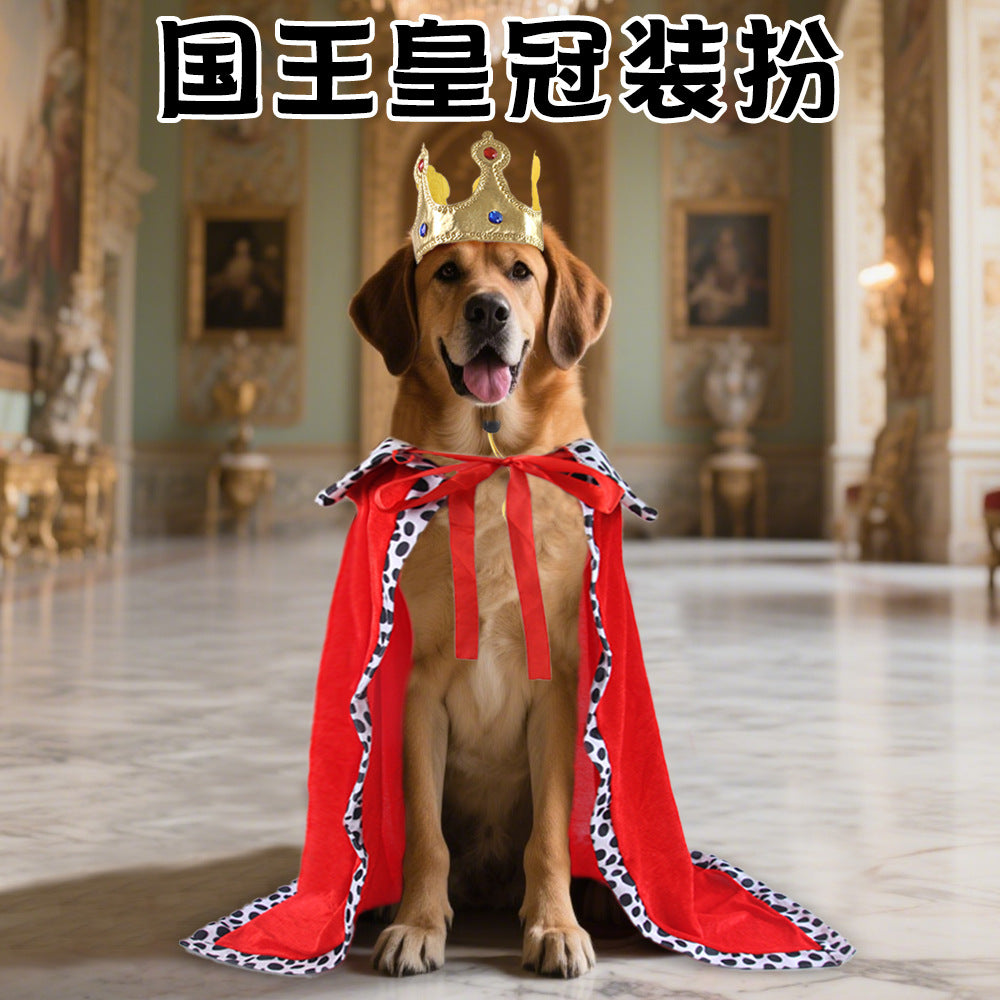 Amazon's New Pet Dog Transforms into a King's Cloak Pet Party Funny Decorative Cloak Transformation Costume