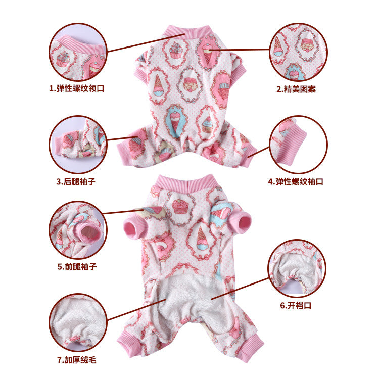 Cross-border selling ten thousand Christmas pet clothes personalized clothing dog four-legged clothing autumn long sleeve home clothing wholesale